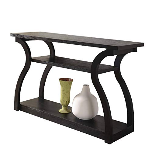 BOWERY HILL Transitional Wood Console Table - Black Entryway Sofa Table for Hallway, Living Room & Foyer Decor