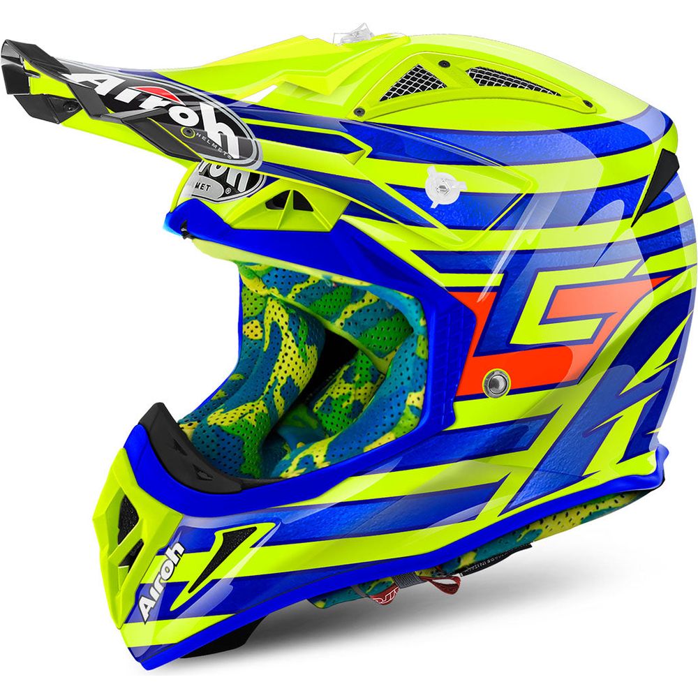 Airoh Aviator 2.2 Cairoli Qatar Yellow Motorcycle Helmet - Lightweight & Durable Off-Road MX Helmet for Motocross & Enduro Riding