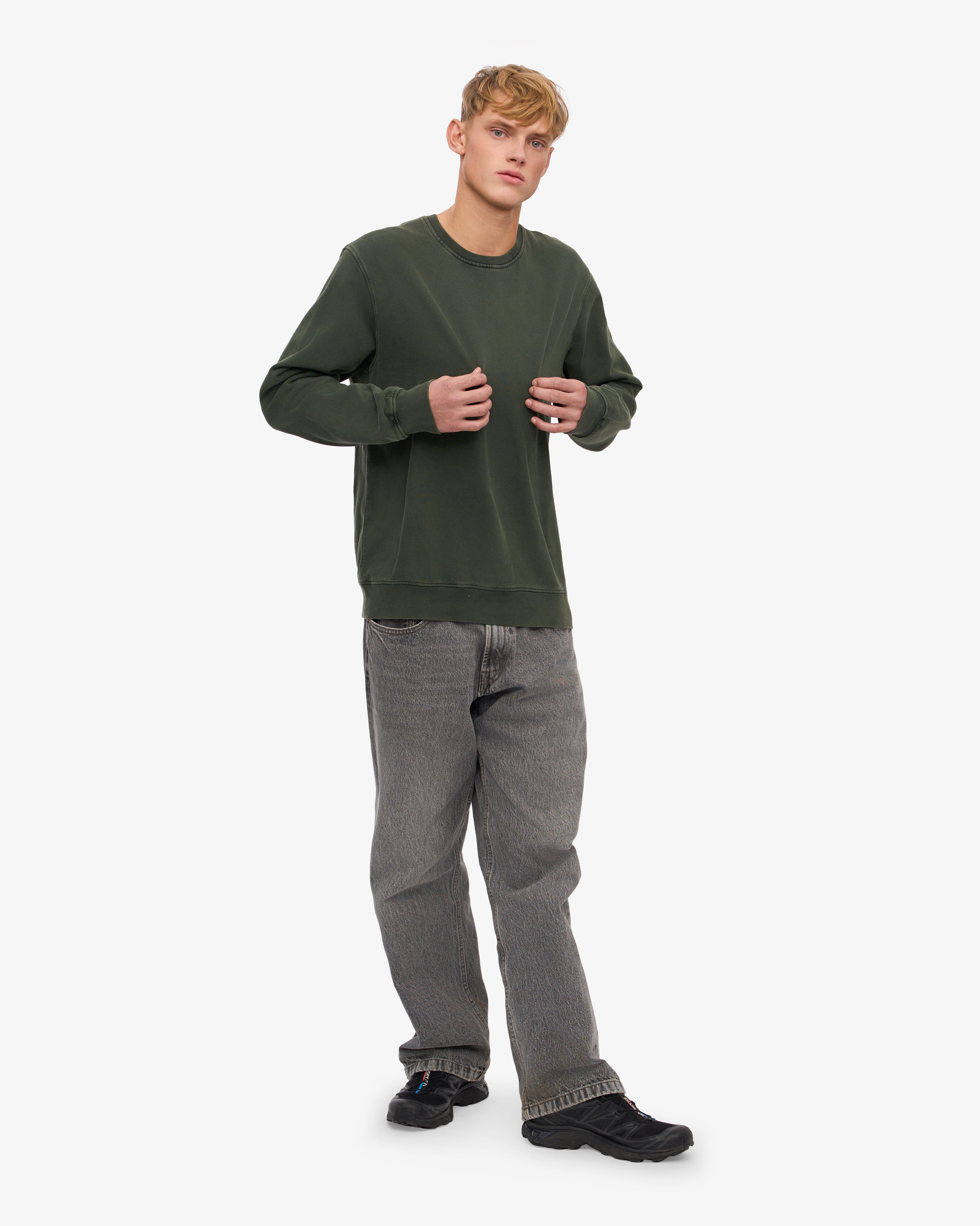 Organic Cotton Classic Crew Neck T-Shirt - Midnight Forest Green - Soft & Comfortable for Everyday Wear, Casual Outfits, and Layering
