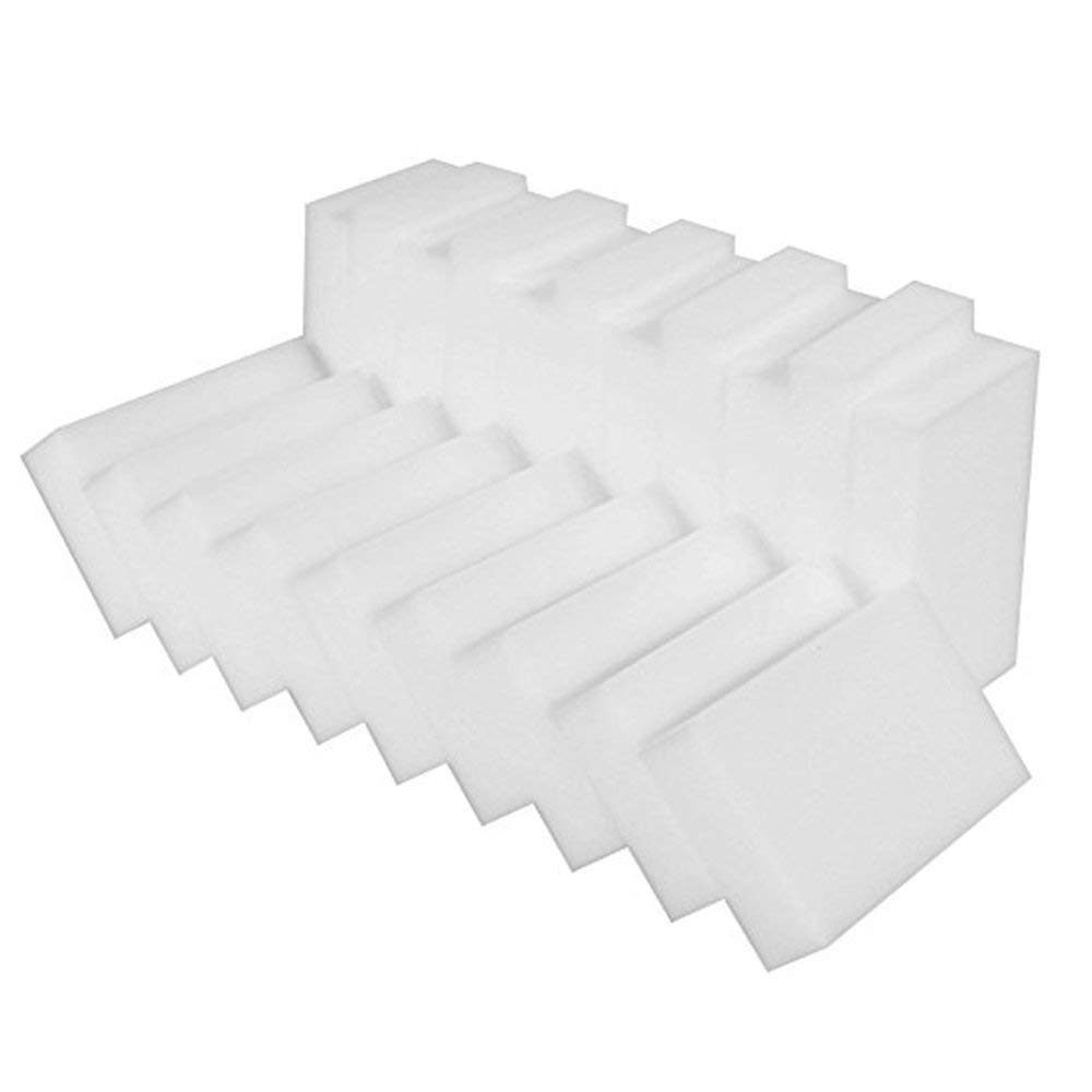 100 Pack Extra Thick Magic Sponge Erasers - Heavy Duty Melamine Foam Cleaning Pads for Kitchen, Bathroom, Furniture, Leather & Car Detailing (10x6x2cm) - Effortlessly Remove Stains, Scuffs & Grime from All Surfaces