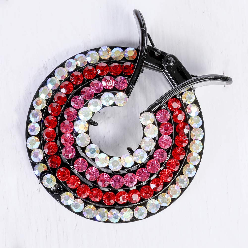 APSAMBR Rhinestone Hair Clips - Elegant Ponytail Holder & Hair Claw for Women, Perfect for Bun Hairstyles | Wedding, Party & Daily Fashion Accessories