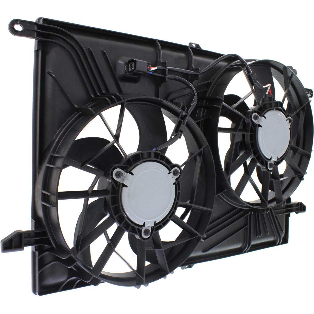 2007-2017 GMC Acadia Radiator Cooling Fan Dual Fan Assembly - Replacement Part GM3115219 & 23434158 - Perfect for Engine Overheating Prevention & AC Performance