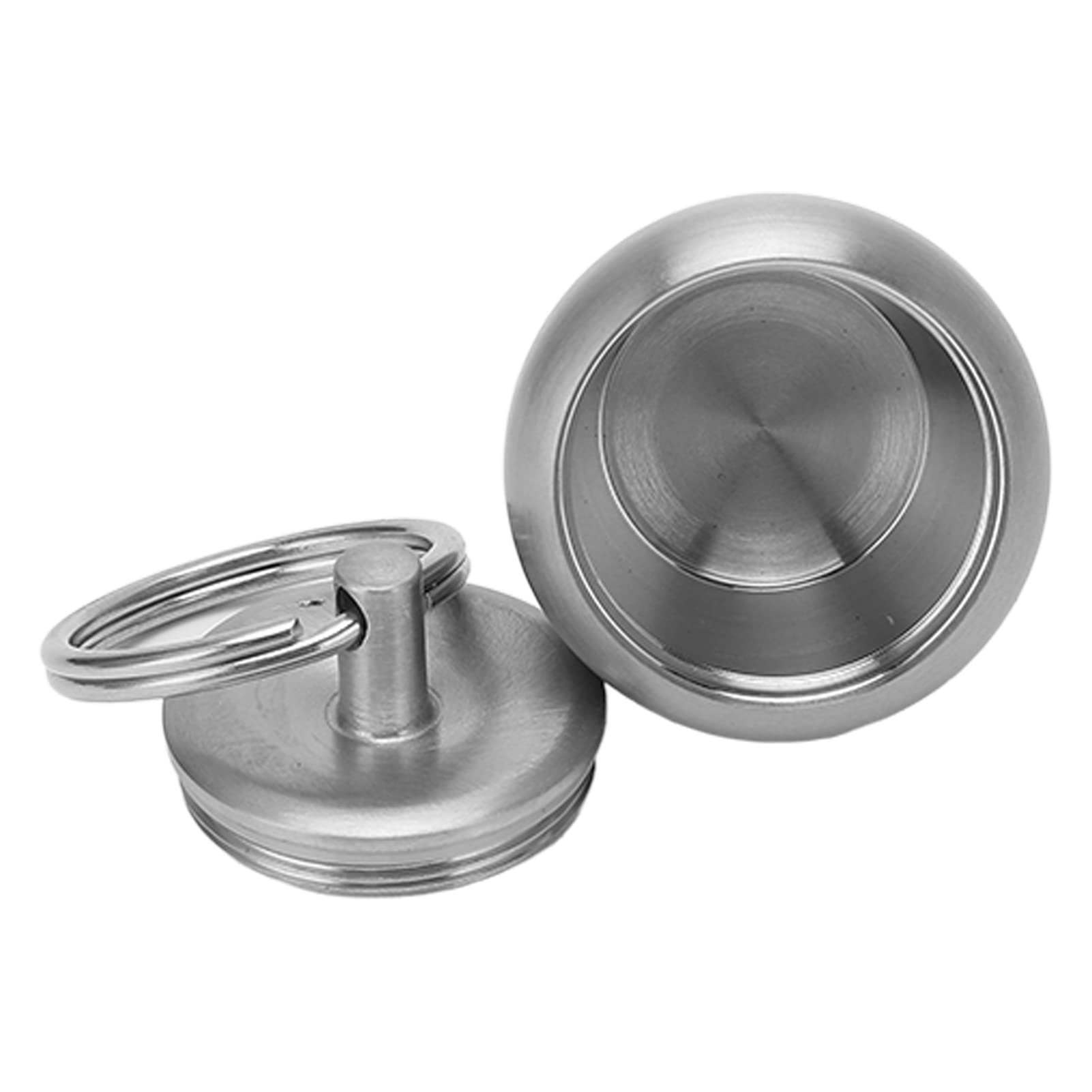 Premium Stainless Steel Keychain Organizer - Mini Portable Metal Case with Airtight Seal for Jewelry, Pills, and Small Items | Perfect for Travel, Gym, and Everyday Carry (EDC)