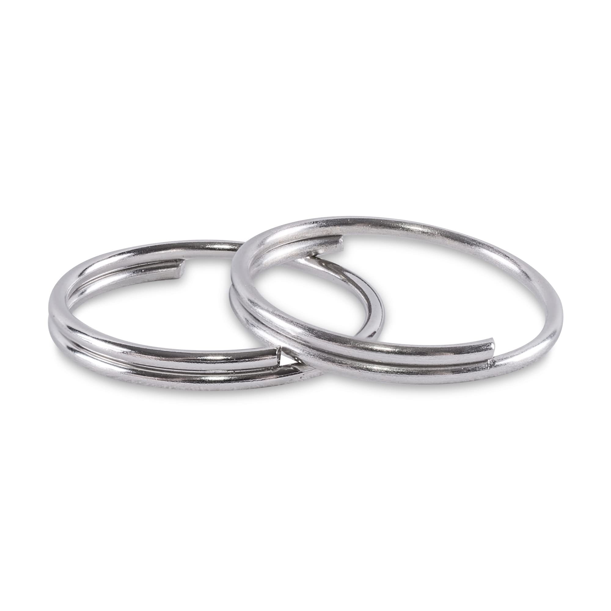 25mm Nickel Split Key Rings - 200pcs for Keys, Crafts & Lanyards - Home & Office Use