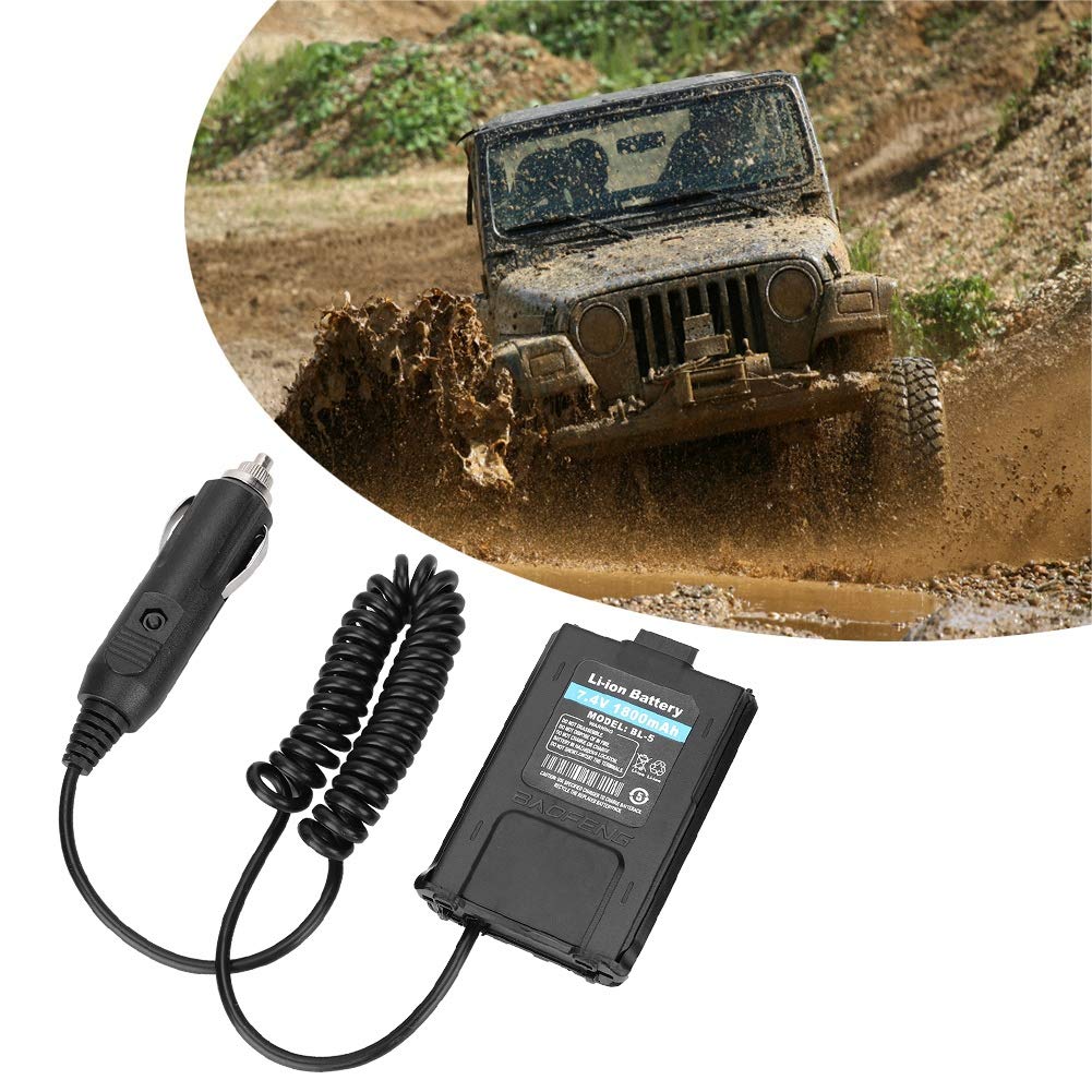 UV-5R Radio Walkie-Talkie Car Charger with Low Heat Dissipation IC - Fast Charging Battery Pack for Ham Radio & Emergency Communication On-The-Go