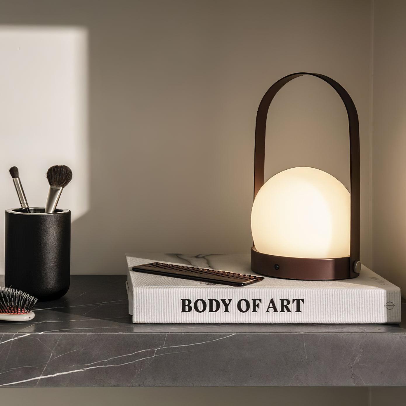 Carrie Rechargeable LED Table Lamp with Built-in Battery - Perfect for Bedroom, Office, and Nightstand Lighting