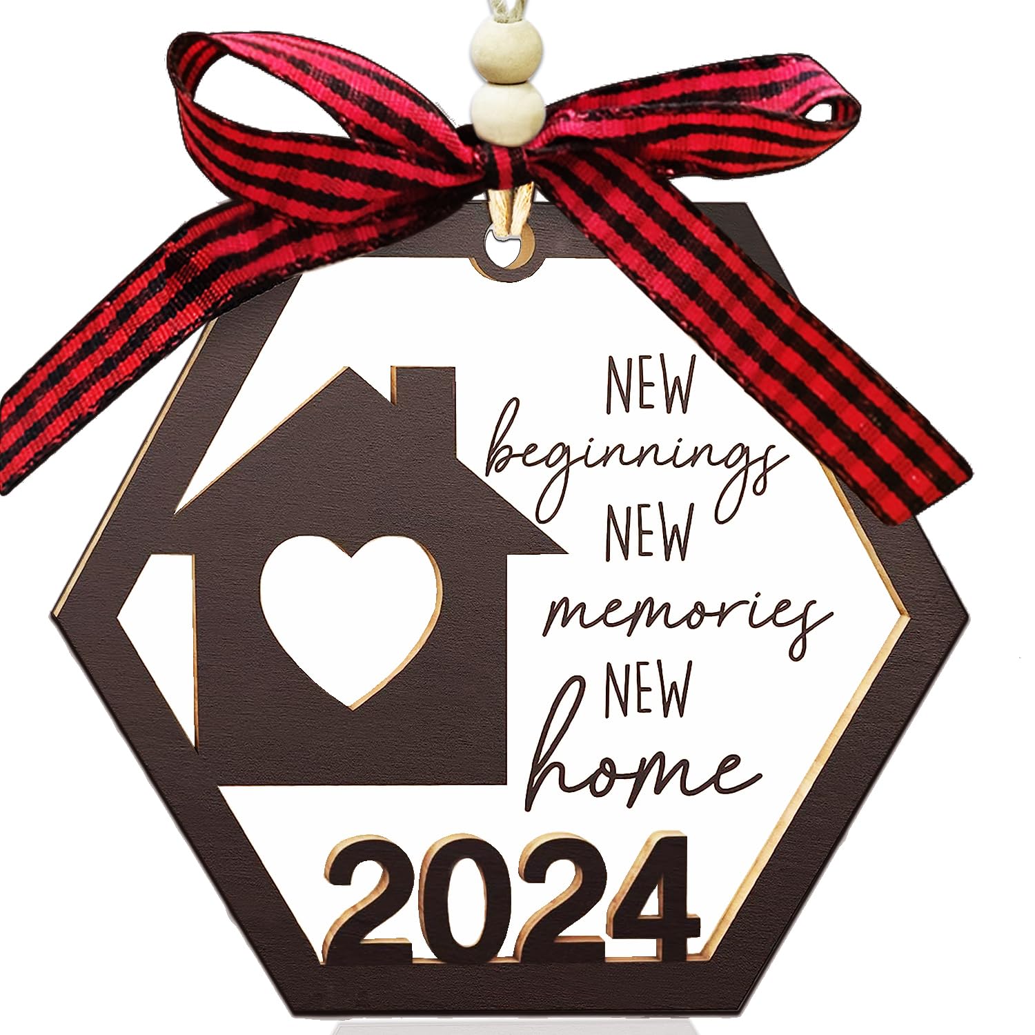 YXOTJHS 2024 New Home Ornament - Unique Housewarming Gift for New Homeowners, First Christmas Decoration - Perfect for Home Decor, Holiday Celebrations & Gift Giving