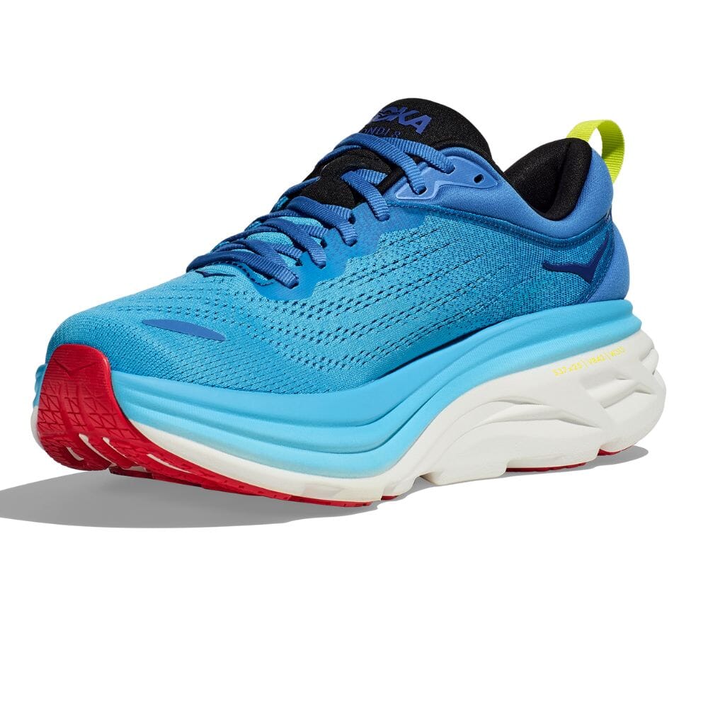 Hoka Men's Bondi 8 Running Shoes - Lightweight Cushioned Sneakers for Marathon, Jogging & Walking - Breathable Mesh Upper with Maximum Support & Comfort