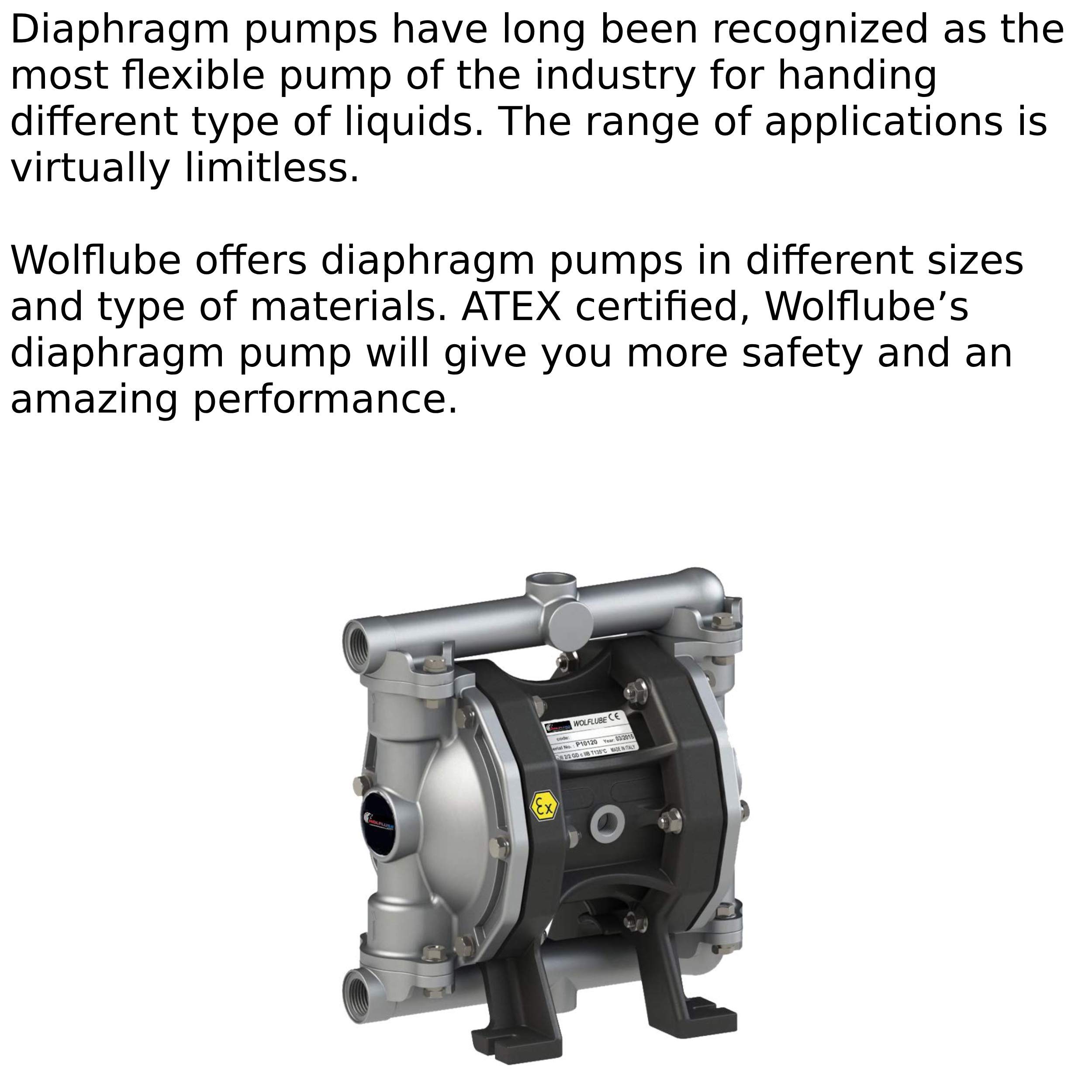 Aluminum Diaphragm Pump 1/2 Inch for Oil and Diesel - 14.5 GPM Free Flow Rate - Ideal for Fuel Transfer, Agricultural Irrigation & Industrial Applications