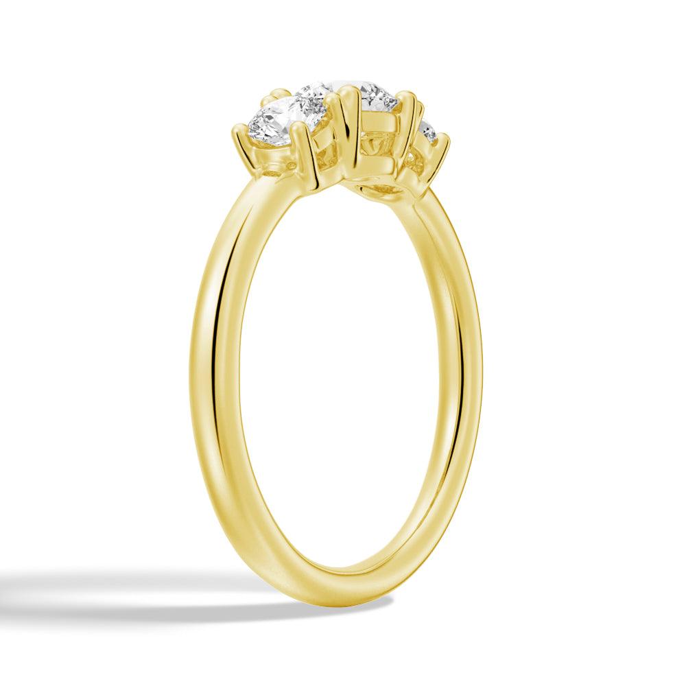 3 Stone Round Moissanite Anniversary Band Ring for Women - Elegant Wedding, Engagement & Promise Ring - Perfect for Anniversaries, Proposals & Special Occasions
