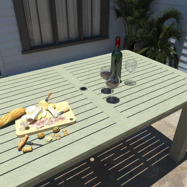 Outdoor Rectangular Counter Height Dining Table - Weather-Resistant Patio Furniture for Backyard, Deck, and Garden Dining - Perfect for Entertaining Guests
