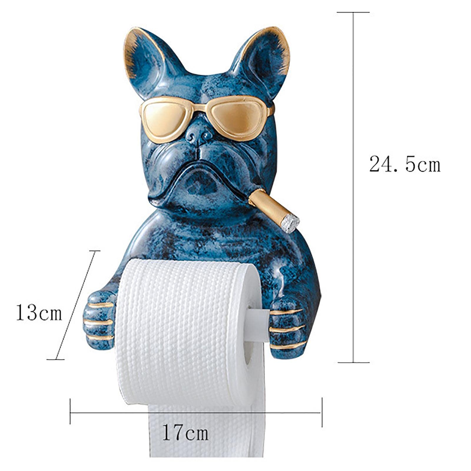 Cartoon Dog Paper Towel Holder & Tissue Dispenser - Cute Bathroom Decor for Kitchen, Washroom, Hotel | Blue Animal Sculpture Organizer - Perfect for Home, Office, and Restaurant Use