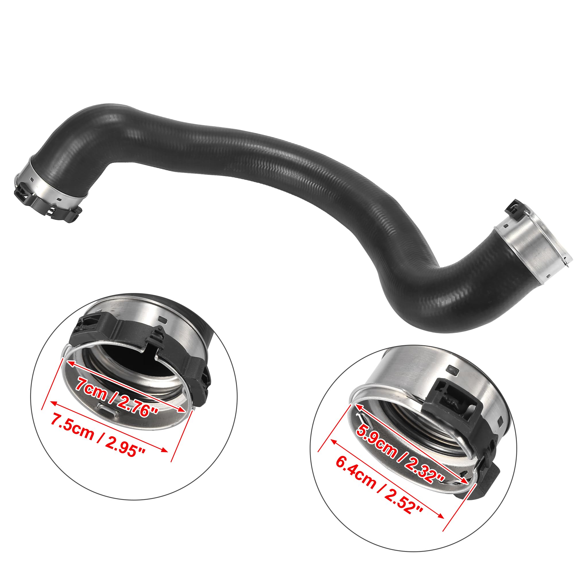 X AUTOHAUX Turbo Intercooler Pipe Hose - Replacement Air Intake Hose 2045282682 for Mercedes-Benz C250 (2012-2014) | High-Performance Upgrade for Better Engine Cooling & Acceleration