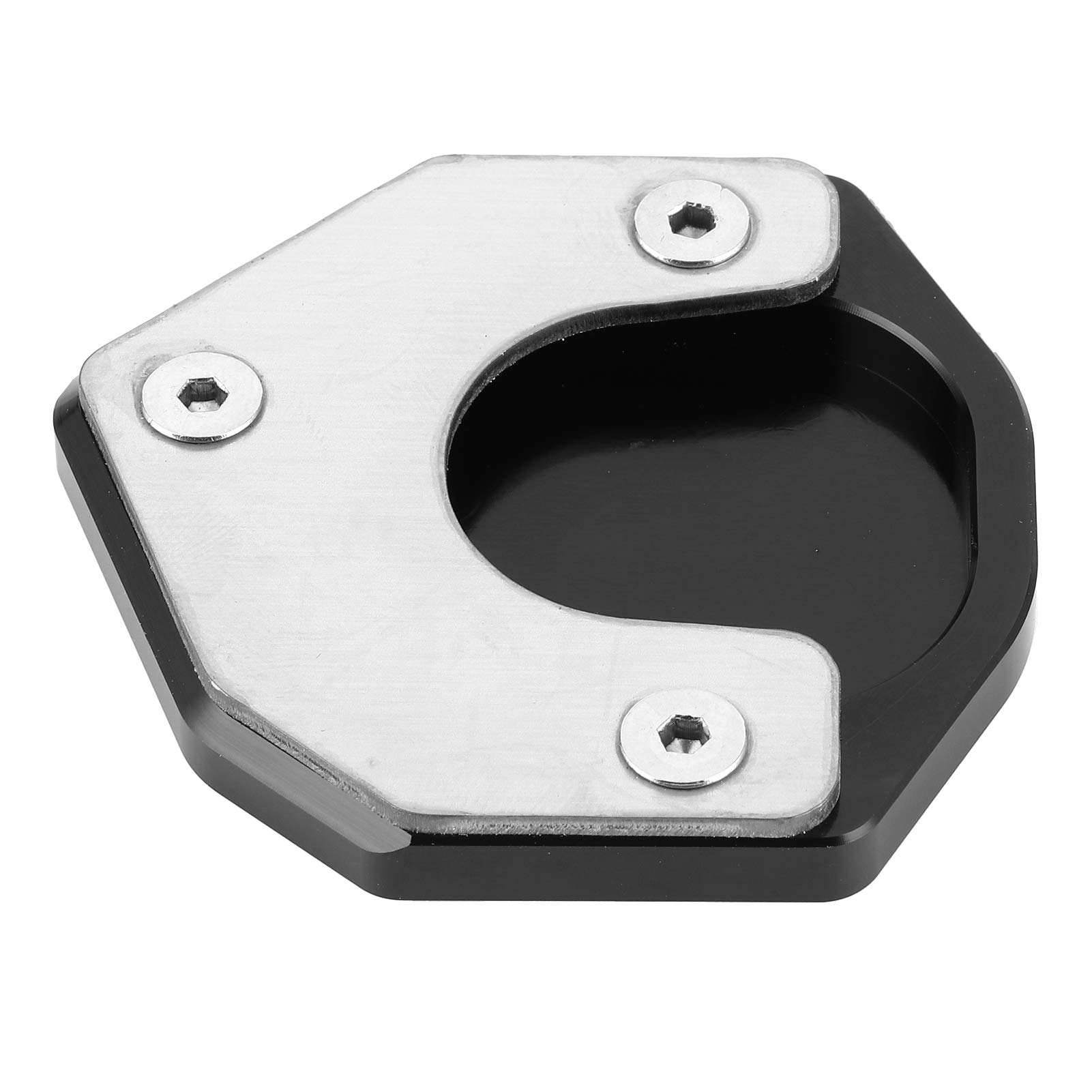 Qiilu Motorcycle Kickstand Extension Pad - Enlarged Plate Pad KSP-135-BLK Compatible with Suzuki DRZ400S/E DRZ400SM 2000-2020 - Perfect for Off-Road, Parking & Uneven Surfaces