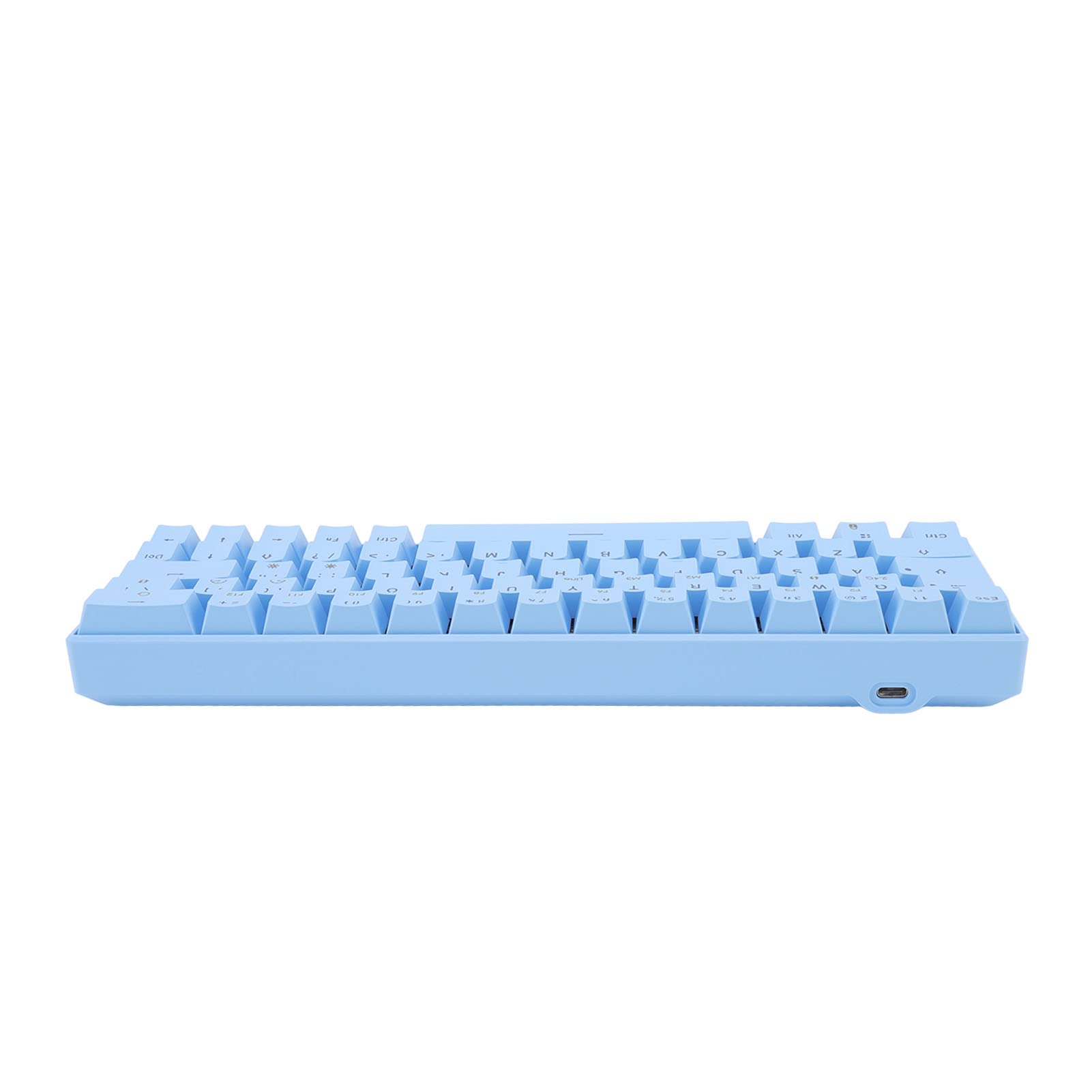 ASHATA 64-Key Wireless Mechanical Gaming Keyboard - 2.4G & USB-C Wired, Rechargeable Battery, Ergonomic Design with Blue Switches for PC & Desktop Gamers | Perfect for FPS, MOBA & Office Work