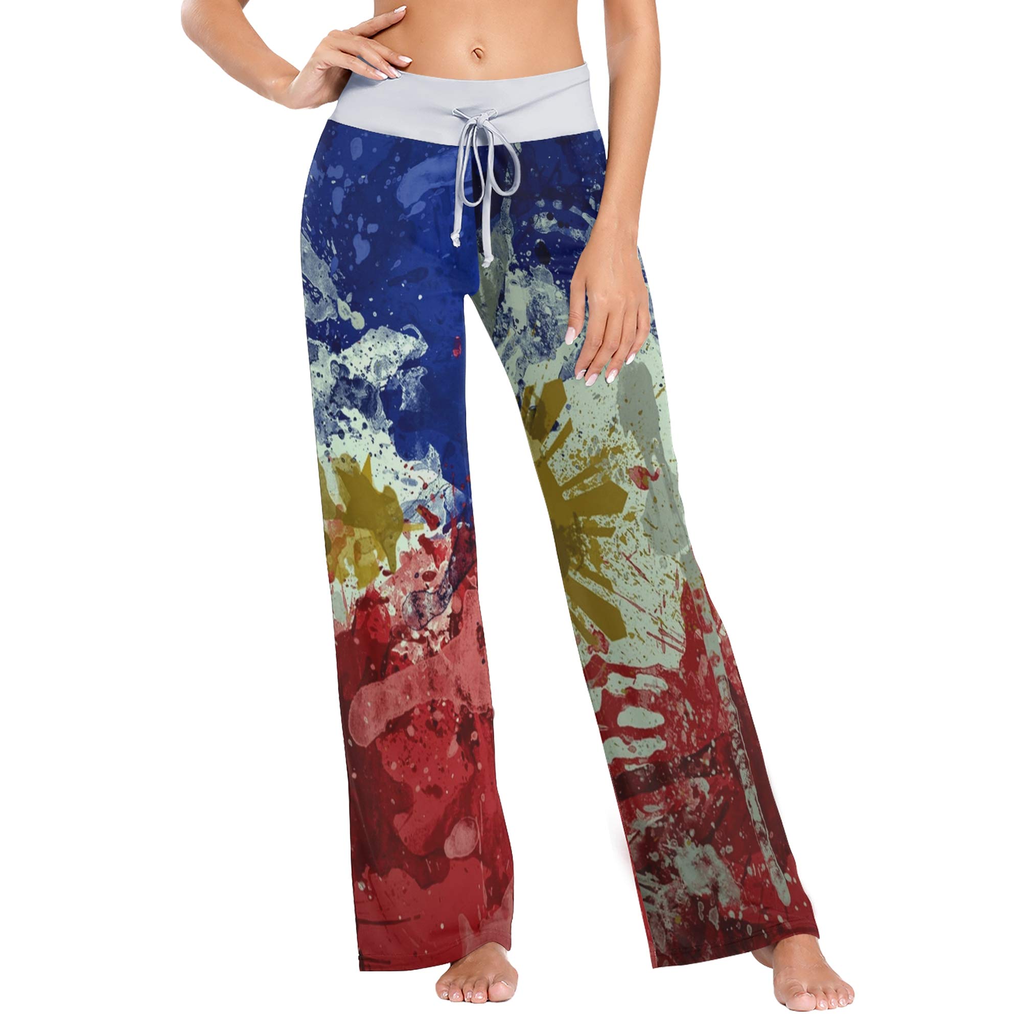 Women's High Waist Palazzo Pajama Pants - Soft Lounge Leggings with Drawstring Waist for Sleep & Relaxation | Comfortable Wide Leg Yoga Pants for Home, Travel & Casual Wear