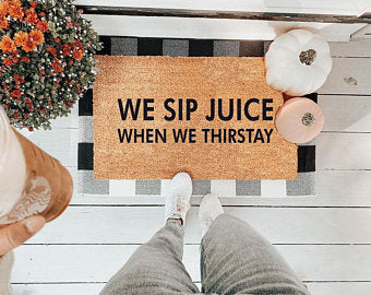Premium Vinyl Back Coir Doormat - Absorbent & Durable for Sip Juice Spills - Perfect for Kitchen, Entryway, and Outdoor Use