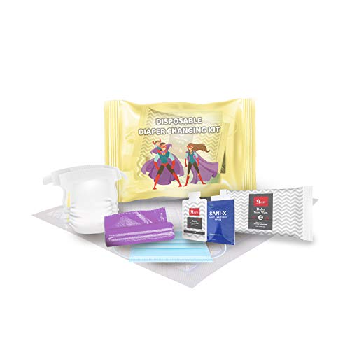 Premium Disposable Size 3 Baby Diaper Changing Kits - 7-Piece Travel Essentials for On-The-Go Parents | Bulk Wholesale Packs for Retailers, Daycares & Hotels | Portable, Hygienic Baby Care Solution for Travel, Shopping & Outdoor Activities (99 Count)