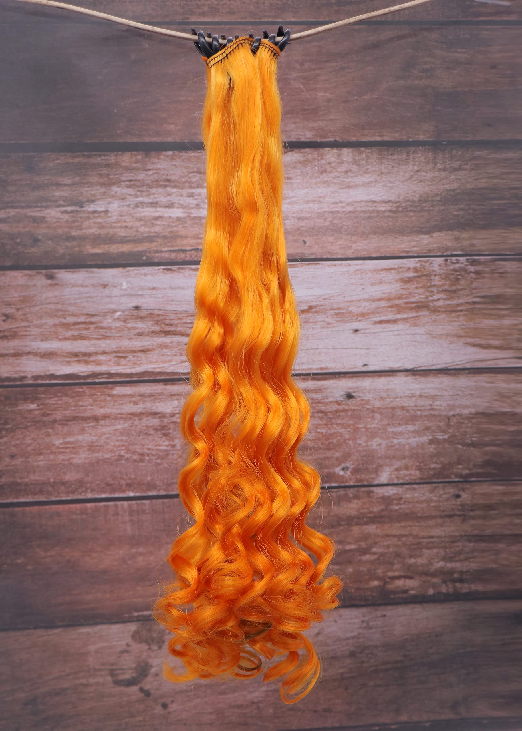 Shivarth Clutcher Curly/Wavy Synthetic Wig - 18 Inch Light Yellow Hair Extensions for Women & Girls | Perfect for Cosplay, Costume Parties & Daily Fashion Styling