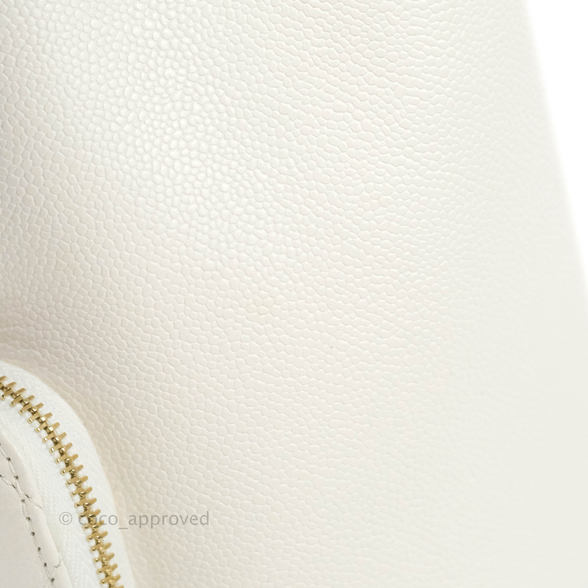 Chanel Business Affinity Drawstring Bucket Bag in White Caviar Leather with Gold Hardware - Perfect for Work, Travel & Everyday Luxury