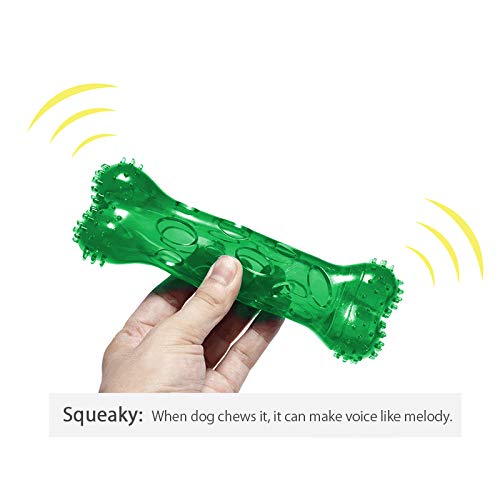 **Creation Core Squeaky Dog Chew Toy - Durable Bite-Resistant Pet Training Treat Toy for Teeth Cleaning & Exercise - Green Chew Stick for Small & Medium Dogs - Perfect for Playtime & Dental Health**