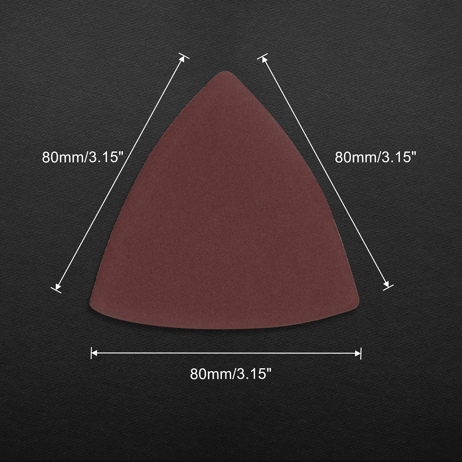30 Pcs 3-1/8 Inch (80mm) 600 Grit Triangle Sanding Pads for Oscillating Multi-Tool - No Hole Hook & Loop Sandpaper for Wood, Metal Polishing & DIY Projects - Perfect for Detail Sanding, Furniture Refinishing & Crafting