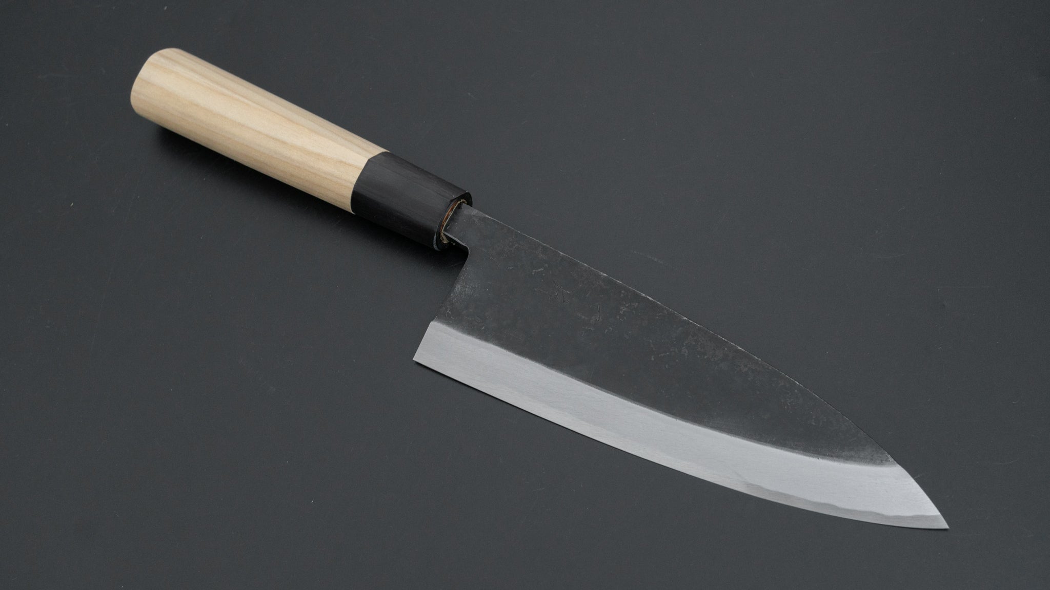 Hitohira White #2 Kurouchi Deba 165mm Japanese Chef Knife with Ho Wood Handle - Professional Sushi & Fish Filleting Knife for Kitchen & Culinary Use