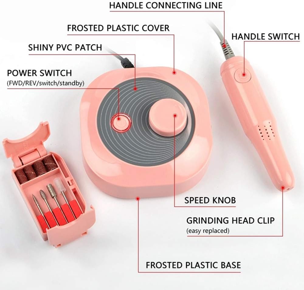 25000RPM Professional Electric Nail Drill & E-File Machine for Manicure Pedicure - Perfect for Salon, Home Use & DIY Nail Care