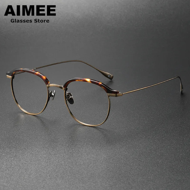 Aimee Unisex Full Rim Oval Titanium Acetate Eyeglasses 913221 - Lightweight & Durable Frame for Men & Women - Perfect for Reading, Working & Everyday Wear