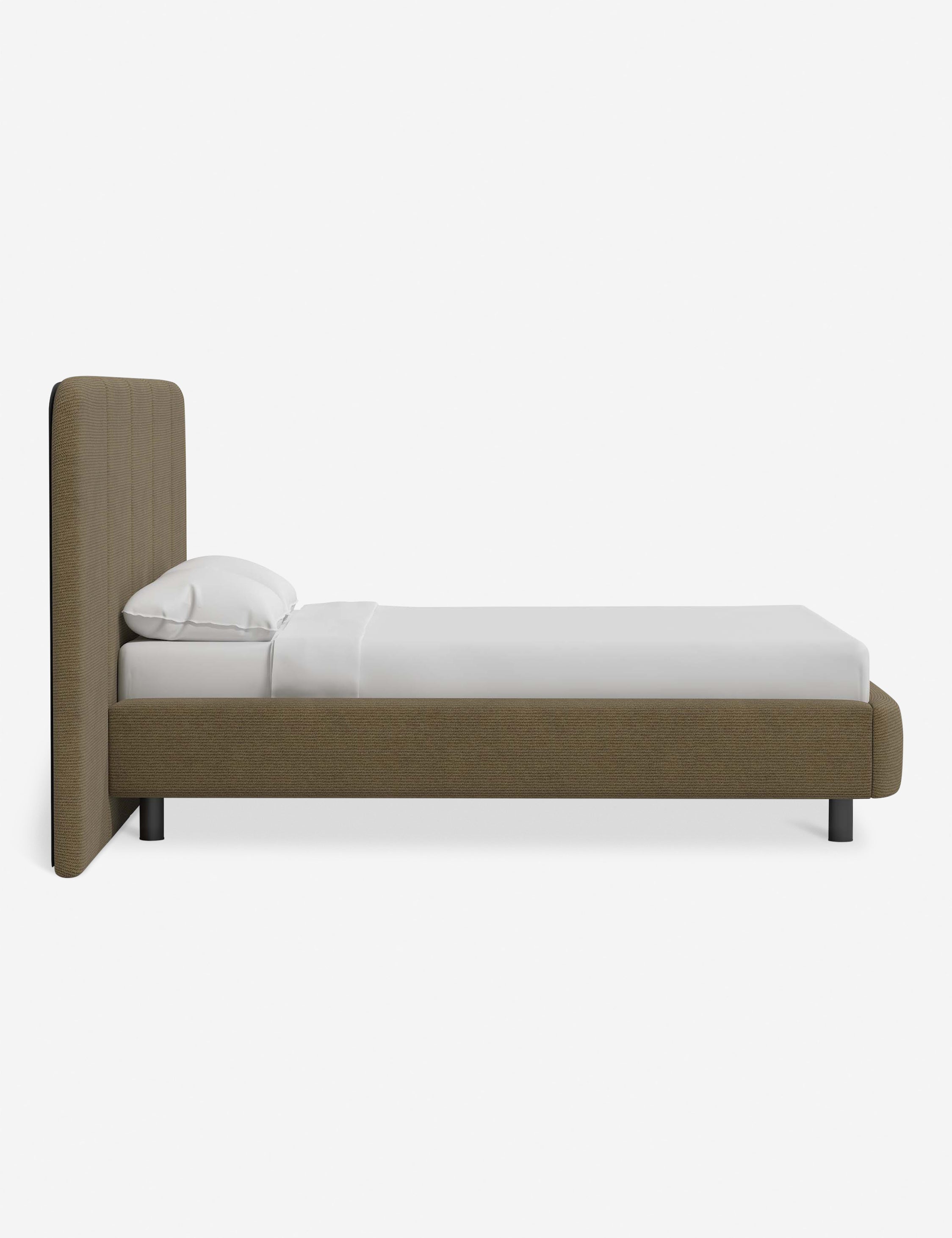 Emmett Platform Bed Frame - Queen Size Modern Minimalist Wooden Bed with Headboard - Perfect for Bedroom, Guest Room & Apartment