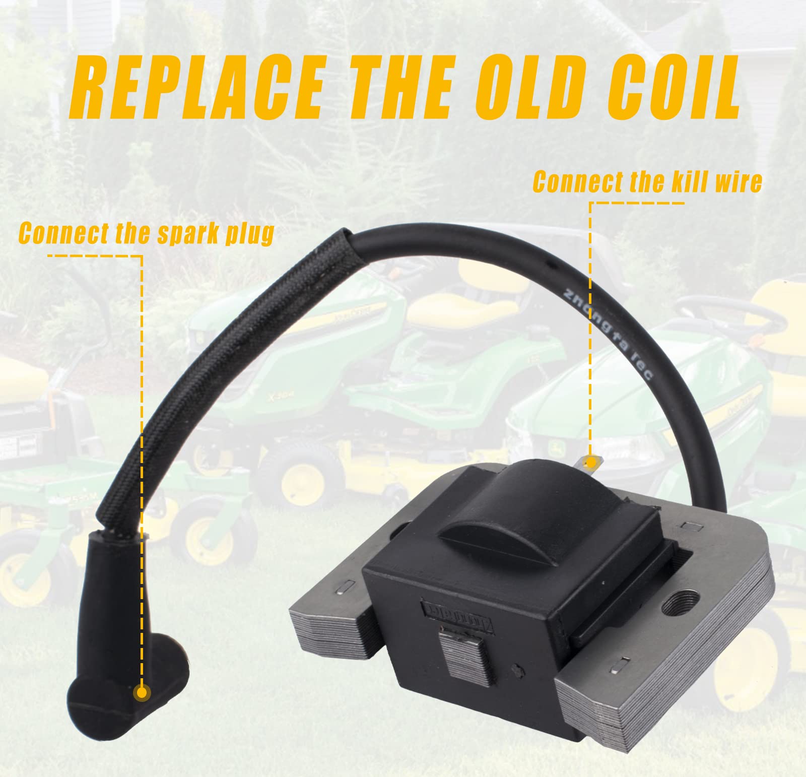 Boine 32-584-06-S 2Pcs Ignition Coil Module Compatible with Kohler KT250 KT610 ZT720 ZT730 SV590 SV5400 Lawn Mower Engines - Replaces OEM 3258406 - Perfect for Lawn Mower Tune-Ups & Engine Repairs