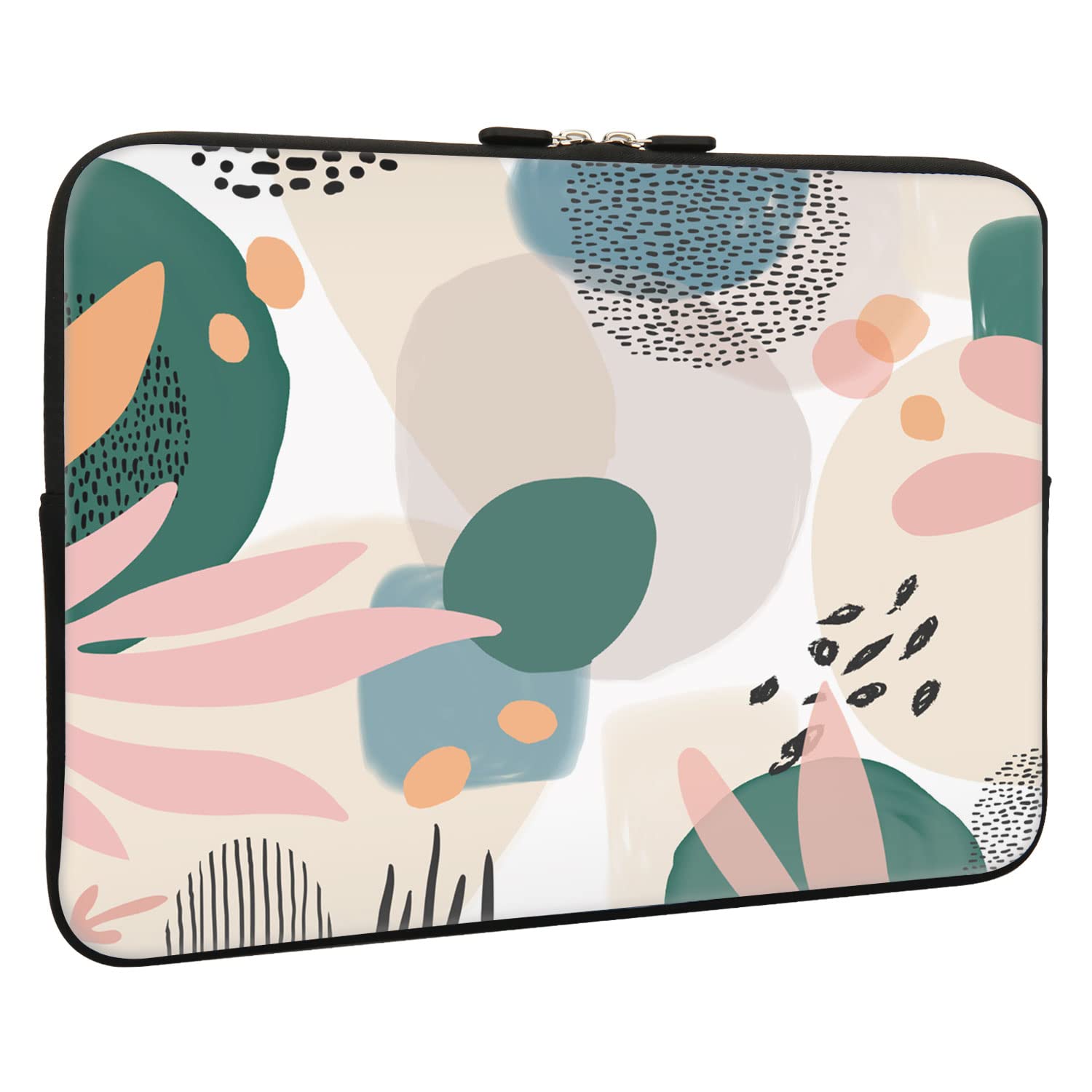 Lapac 13-14 Inch Laptop Sleeve - Waterproof Neoprene Lightweight MacBook Case with Abstract Art Design for MacBook Pro/Air (Pink) | Perfect for Work, Travel & School Protection