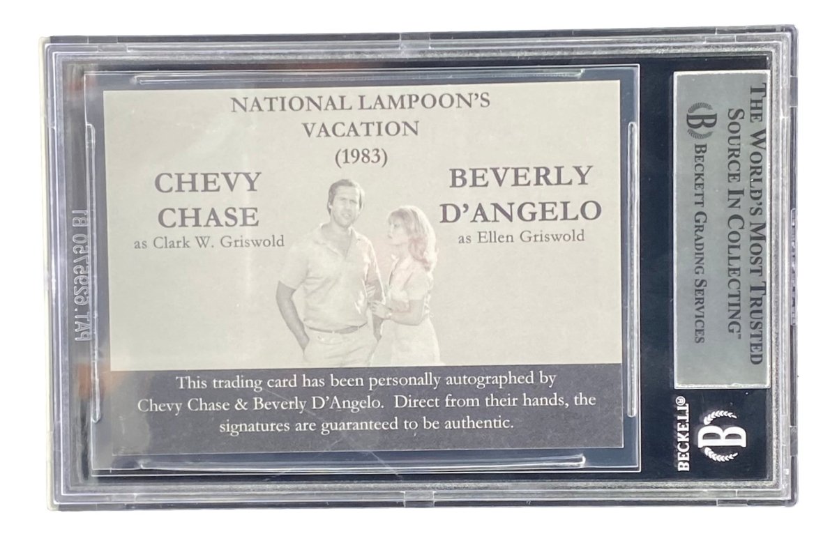 Chevy Chase D'Angelo Autographed National Lampoon's Christmas Vacation Trading Card - Rare Collectible Memorabilia for Movie Fans & Holiday Decor