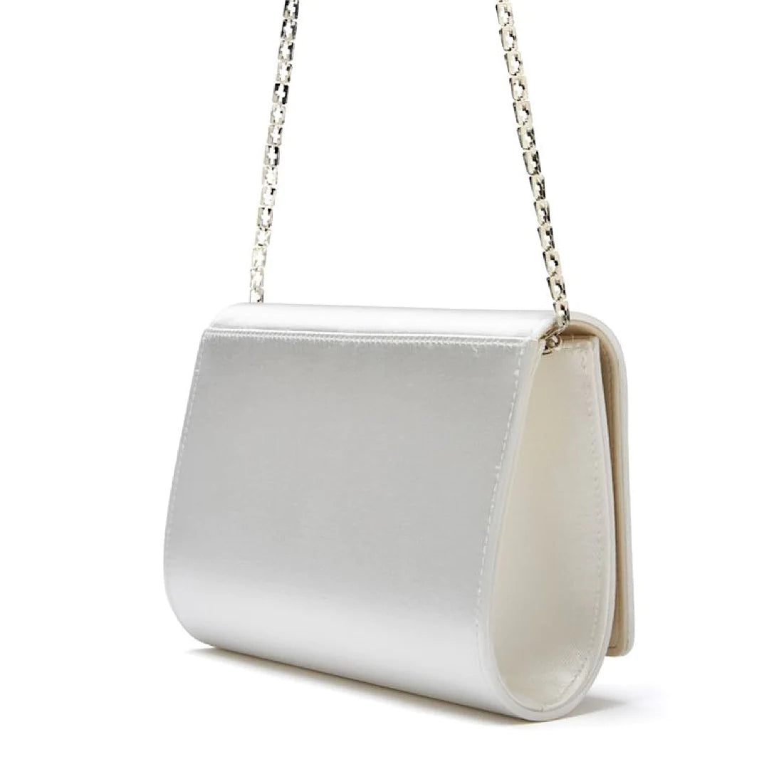 Rainbow Club Ivory Satin Wedding Clutch Bag - Elegant Bridal Purse for Bride, Bridesmaids & Special Occasions | Perfect for Ceremony, Reception & Formal Events