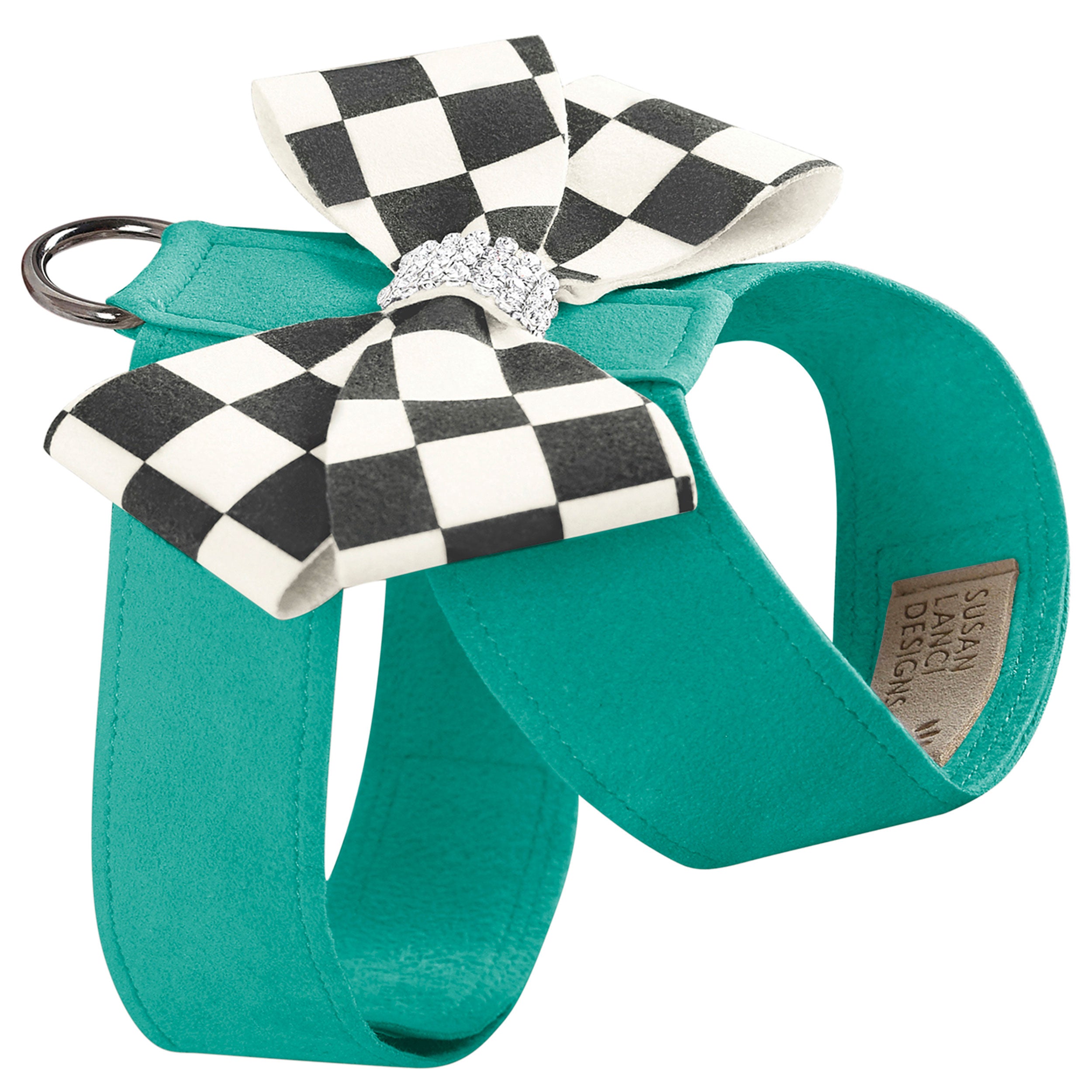 Windsor Check Nouveau Bow Tinkie Dog Harness - Stylish & Comfortable Pet Accessory for Small Dogs, Perfect for Walks & Outdoor Adventures