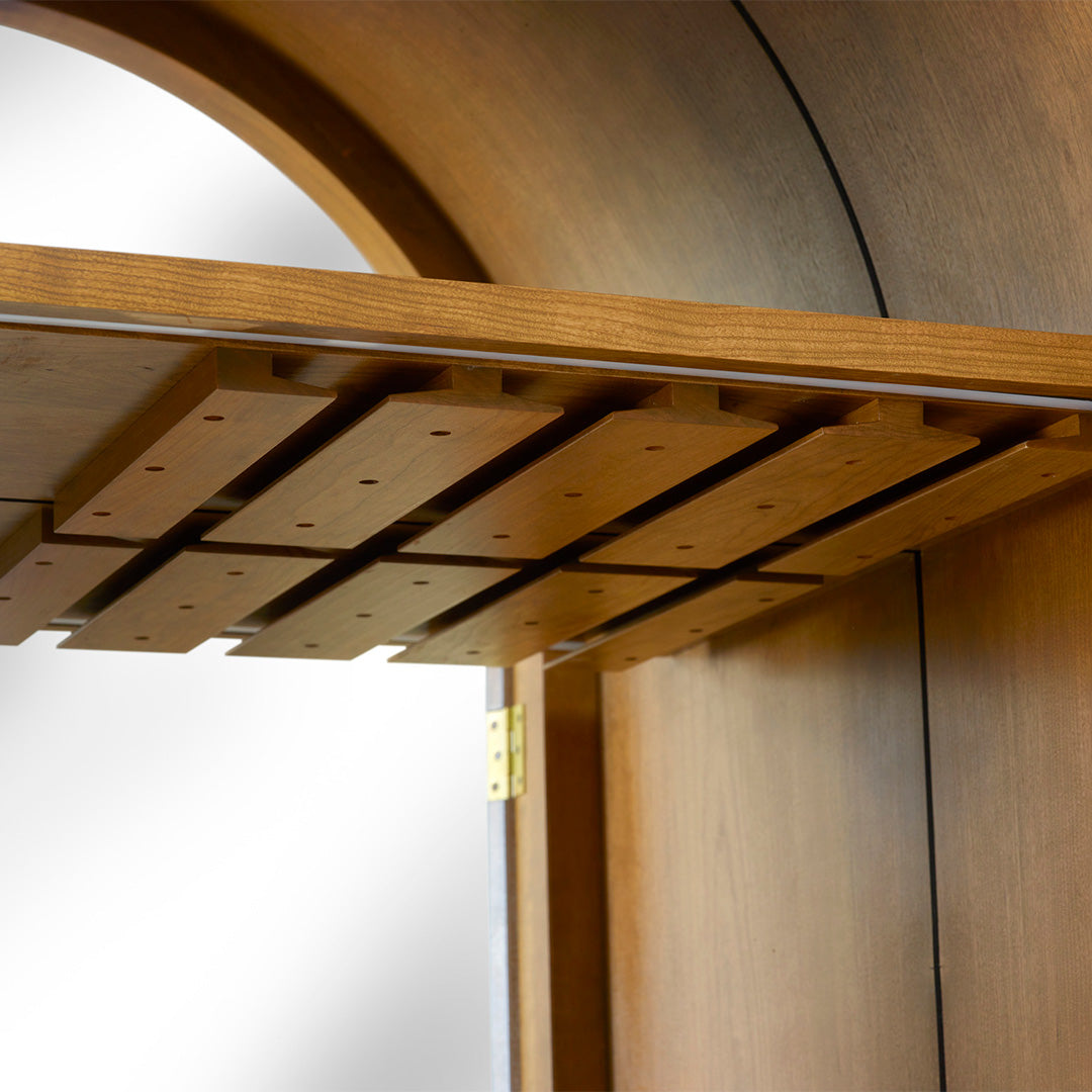 Martine Arched Bar Cabinet - Stylish Wine Storage & Home Bar Furniture for Living Room, Dining Room or Home Office Decor