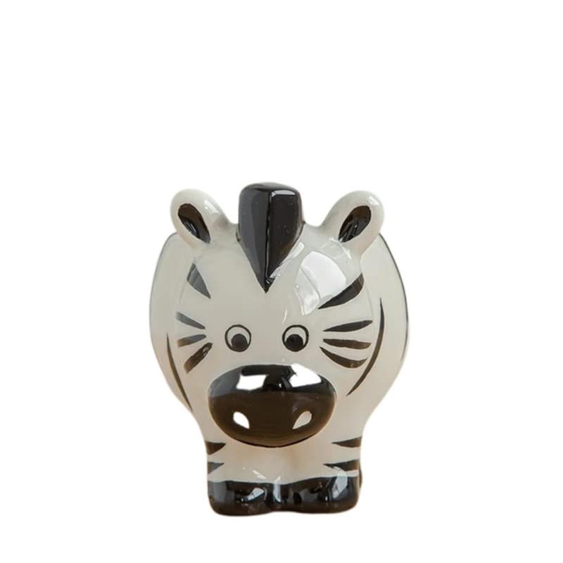 Nordic Ceramic Animal Flower Pots - Zebra, Sheep & Cow Head Mini Planters for Succulents, Bonsai & Home Decor | Cute Cartoon Design for Indoor Plants & Office Desk Decorations