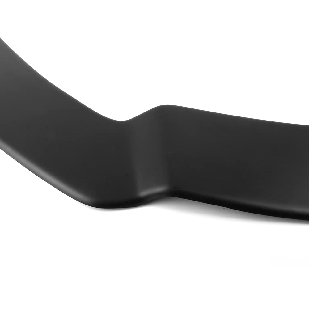 IKON MOTORSPORTS Front Splitter Lip & Rods for 2013-2014 Ford Focus ST | Matte Black Polypropylene Replacement Body Kit | Air Dam Chin Bumper Spoiler | NEO Rods | Enhances Aerodynamics & Street Style