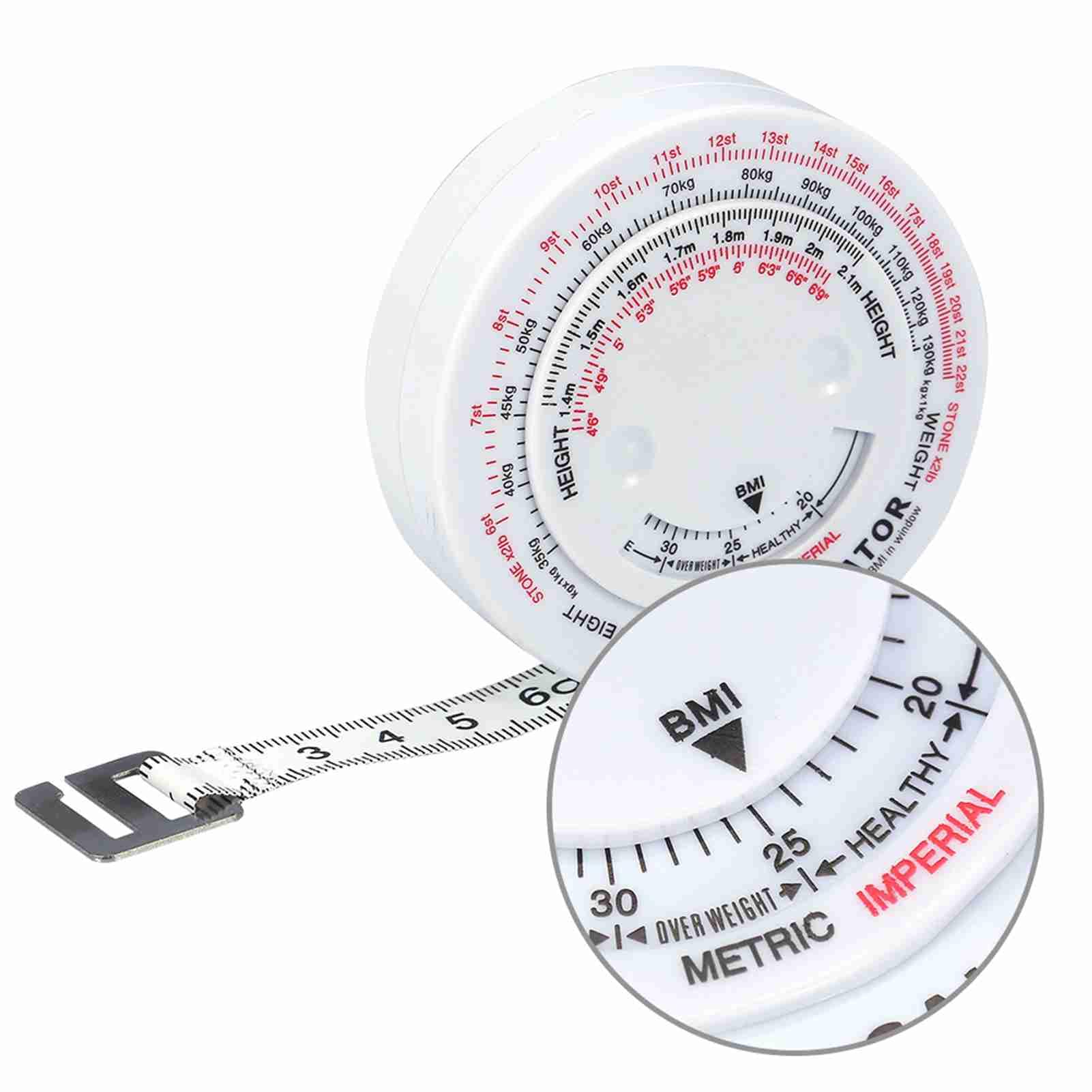 Filfeel BMI Measure Tape - Body Fat Caliper Tester & Retractable Fitness Measuring Tape for Accurate Body Mass Index and Fat Measurement | Perfect for Home Gym, Weight Loss Tracking, and Personal Fitness Goals
