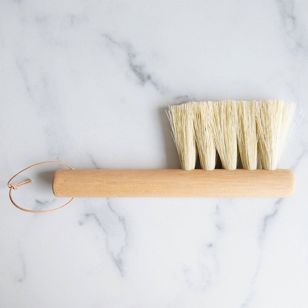 MT0991 Large Wooden Counter Brush - Heavy Duty Kitchen Cleaning Brush for Countertops, Sinks, and Stoves - Natural Wood Handle & Durable Bristles - Perfect for Home, Restaurant, and Commercial Use