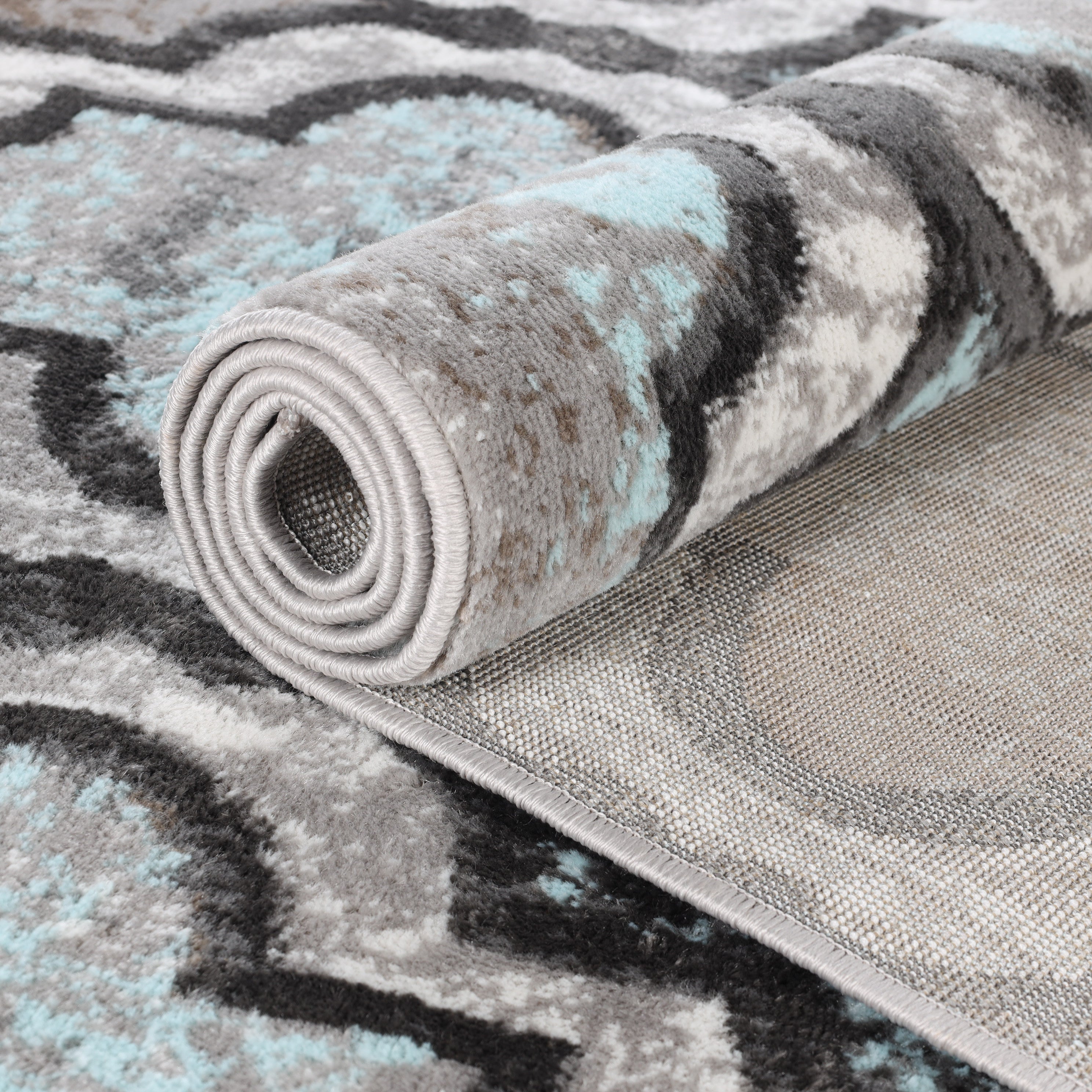 Viking Geometric Trellis Indoor Area Rug & Runner - Non-Slip Boho Chic Carpet for Living Room, Bedroom, Hallway - Perfect for Nordic Home Decor & Cozy Spaces