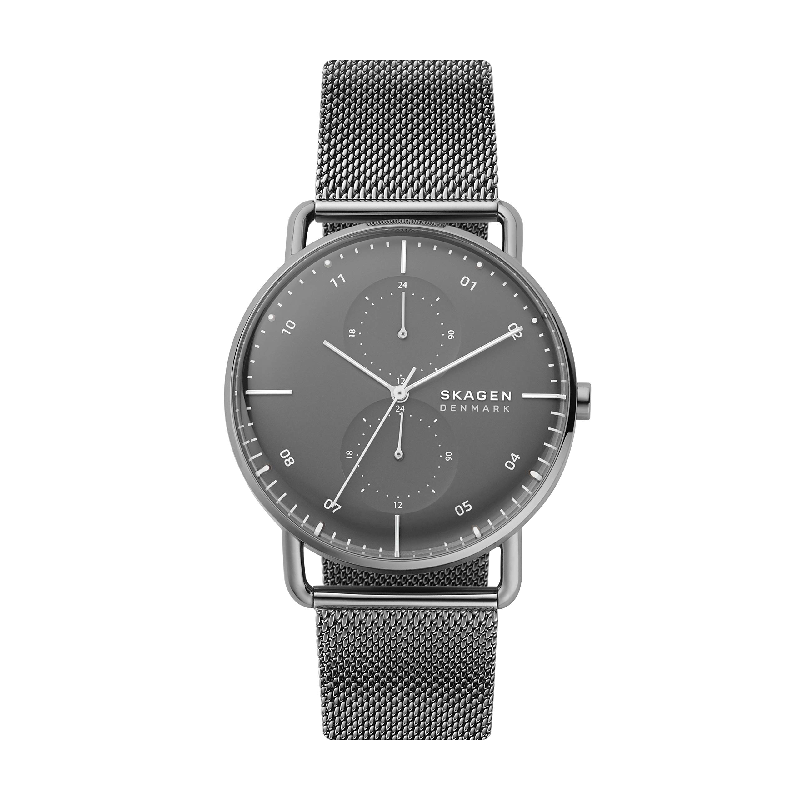 Skagen Horizont Quartz Stainless Steel Dual Timezone Casual Watch for Men - Waterproof Dress Watch for Business & Travel - Perfect for Office, Meetings & Everyday Wear