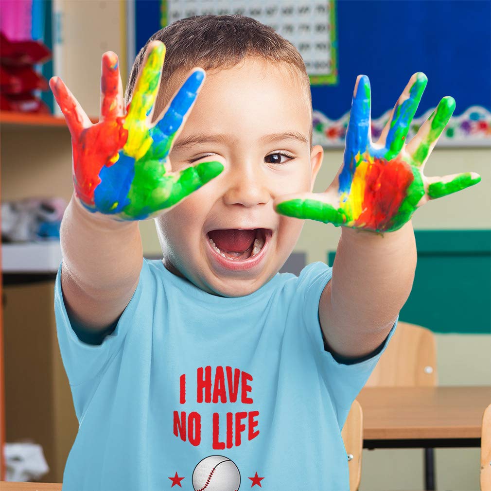 Funny Baseball Sibling Toddler T-Shirt - 'I Have No Life My Brother Plays Baseball' Cotton Tee for Boys & Girls (3T) - Perfect for Little League Games & Family Outings