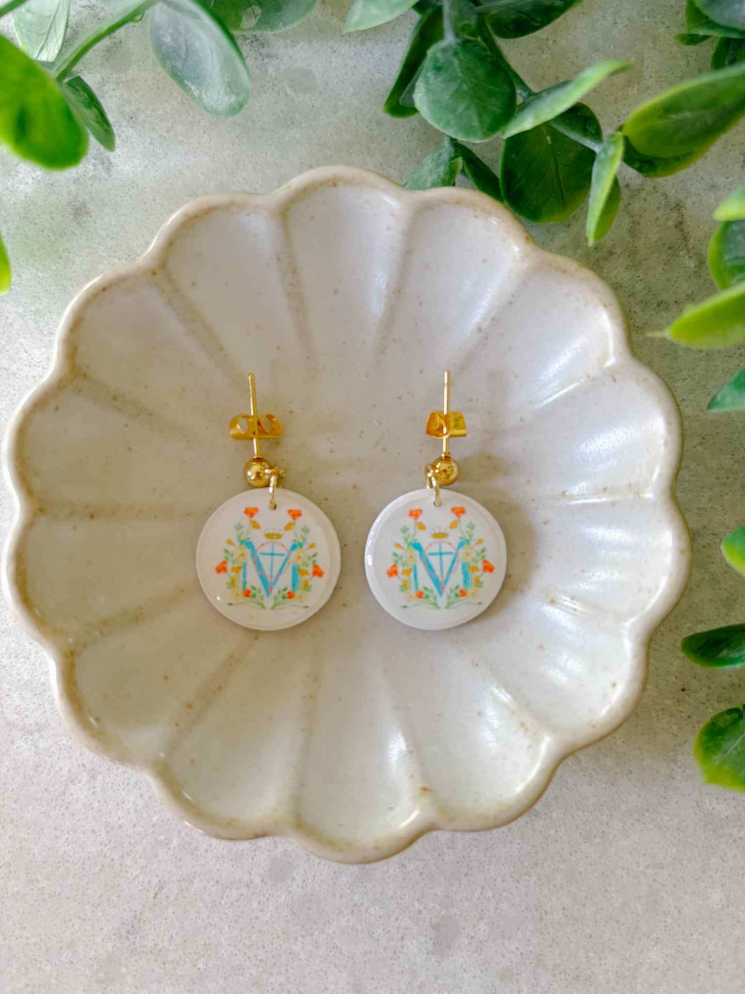 Handmade Mary Monogram Earrings - Personalized Initial Jewelry for Women - Perfect for Gifts, Weddings, and Everyday Wear