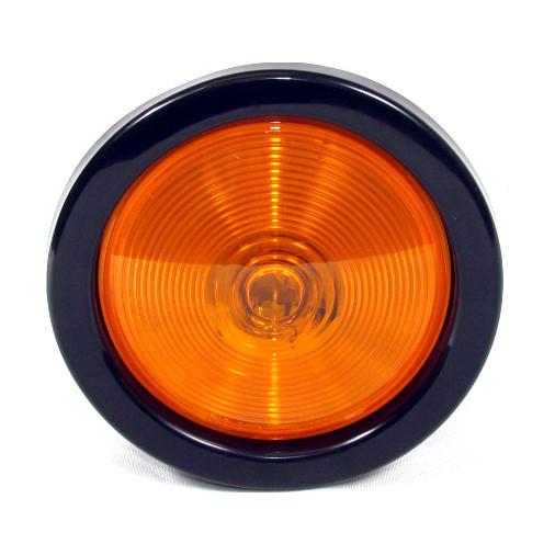 Fortpro 4-Round Incandescent Trailer Tail Light with Grommet & Plug - Heavy Duty Waterproof Brake Lights for Trucks, Trailers, RVs & Boats