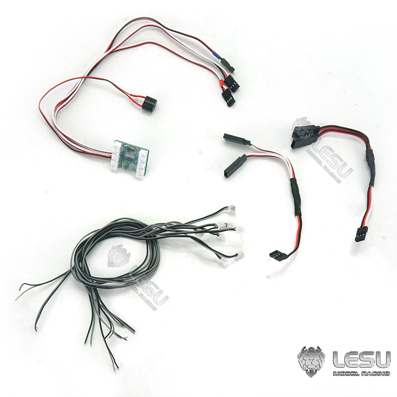 3V LED Fast Fixed Mount Cabin Fence Track Sticker Roof Net Light for LESU 1/14 RC Hydraulic Excavator AC360 PC360 - Perfect for RC Model Construction Site Scenes and Nighttime Operation Simulation