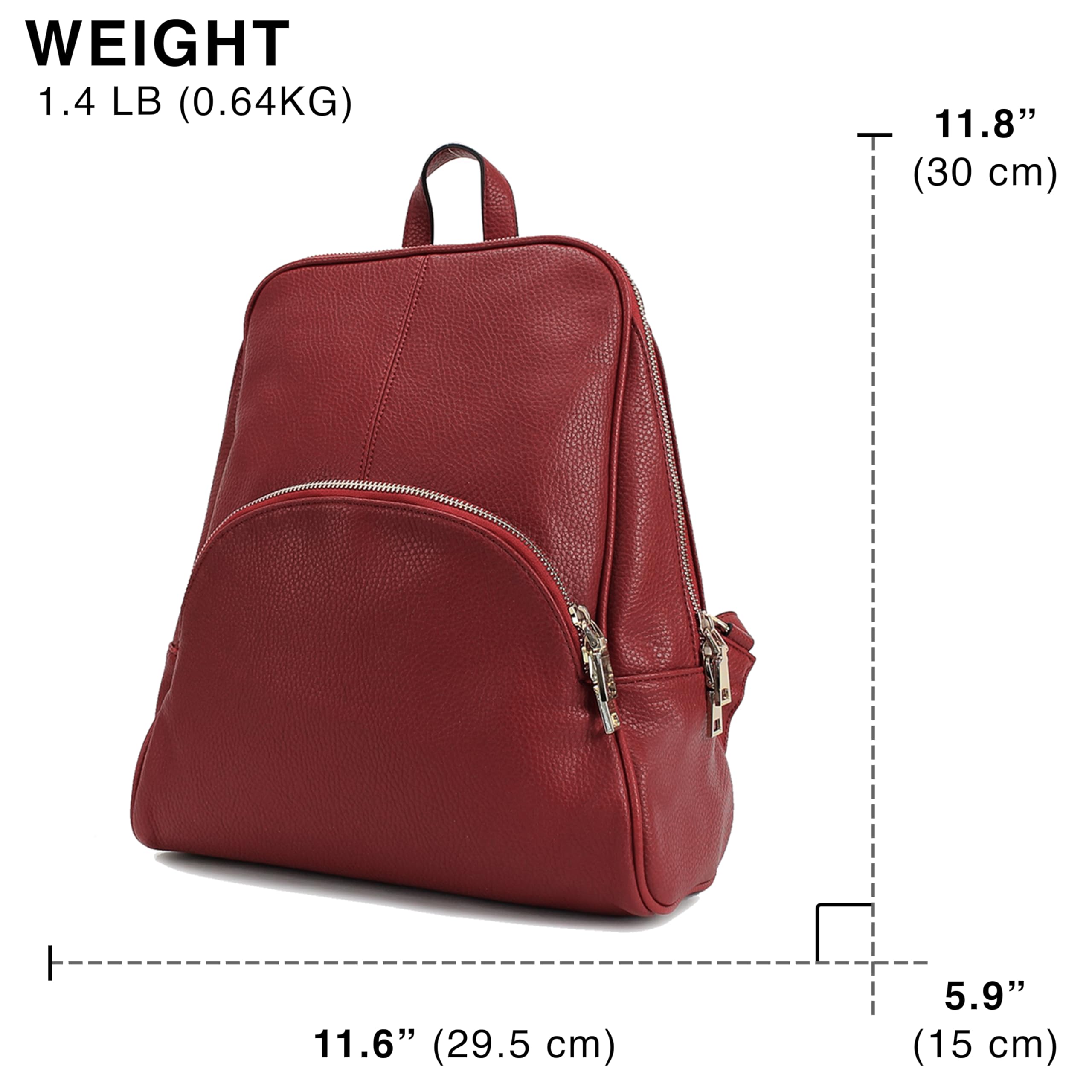 Stylish Scarleton Mini Backpack Purse for Women - Top Handle Travel Backpack with Adjustable Straps, Durable & Lightweight (Red) - Perfect for Work, School, Travel & Daily Commute