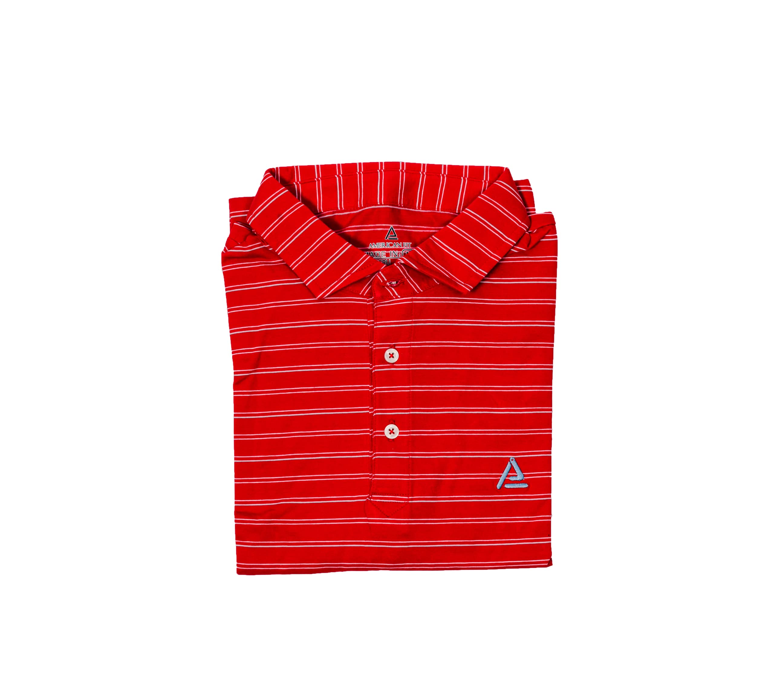 Premium Men's Polo Shirts - 100% Pima Cotton from Peru, Breathable & Soft Red Casual Shirt for Golf, Business & Summer Wear