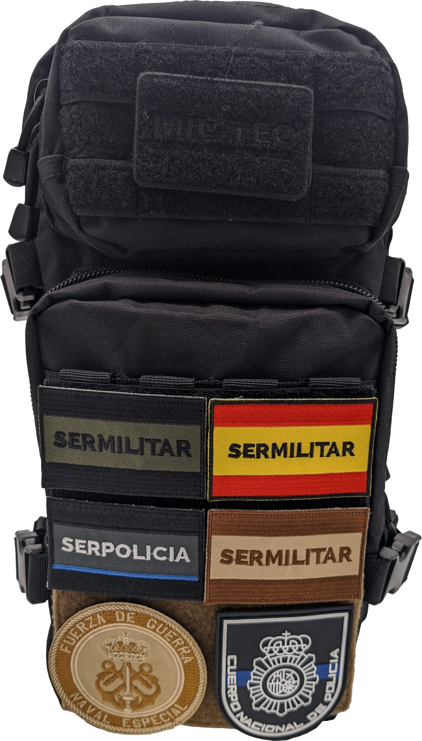 SERMILITAR MOLLE Velcro Panel for Backpacks - Military Tactical Hook and Loop Patch Panel - Compatible with Backpacks, Vests & Gear - Perfect for Outdoor, Hiking & Tactical Use