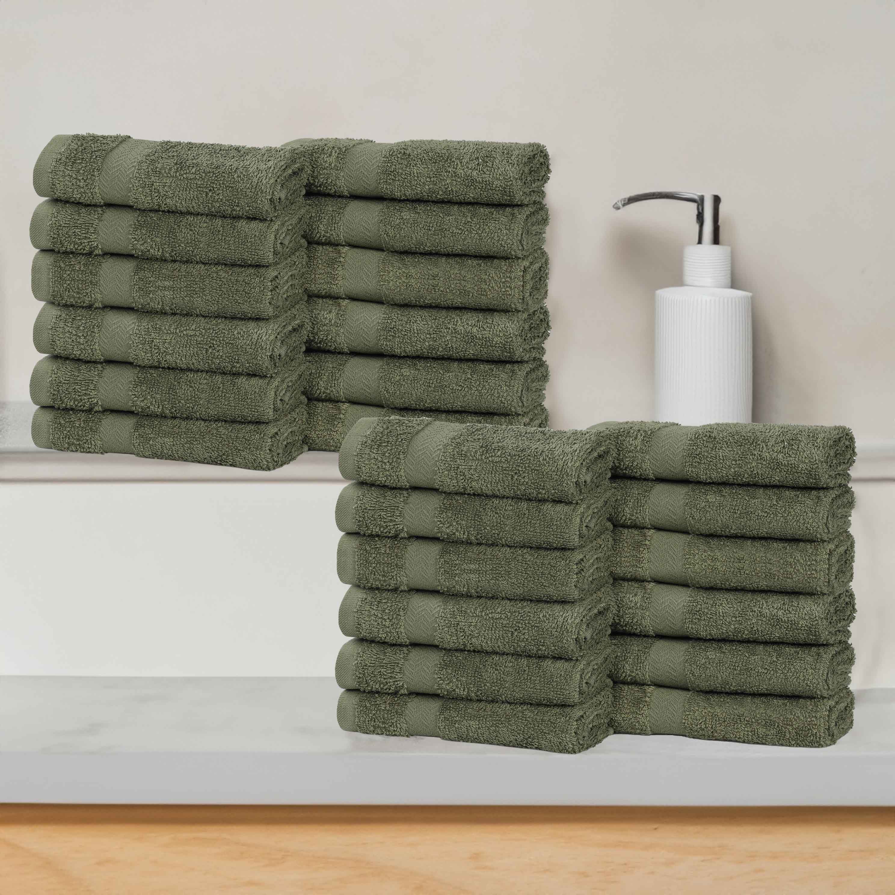 Franklin 100% Cotton Eco-Friendly 24-Piece Face Towel Set | Soft Absorbent Washcloths for Spa, Gym, Travel & Daily Skincare | Hypoallergenic Bath Towels